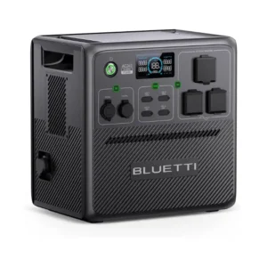 BLUETTI Pioneer 150 (AC240) portable power station with a rugged, weather-resistant design, LCD display, covered AC, DC, and USB ports, and 2,400W output on a white background.